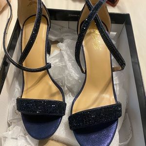 Navy Blue Strappy Heels